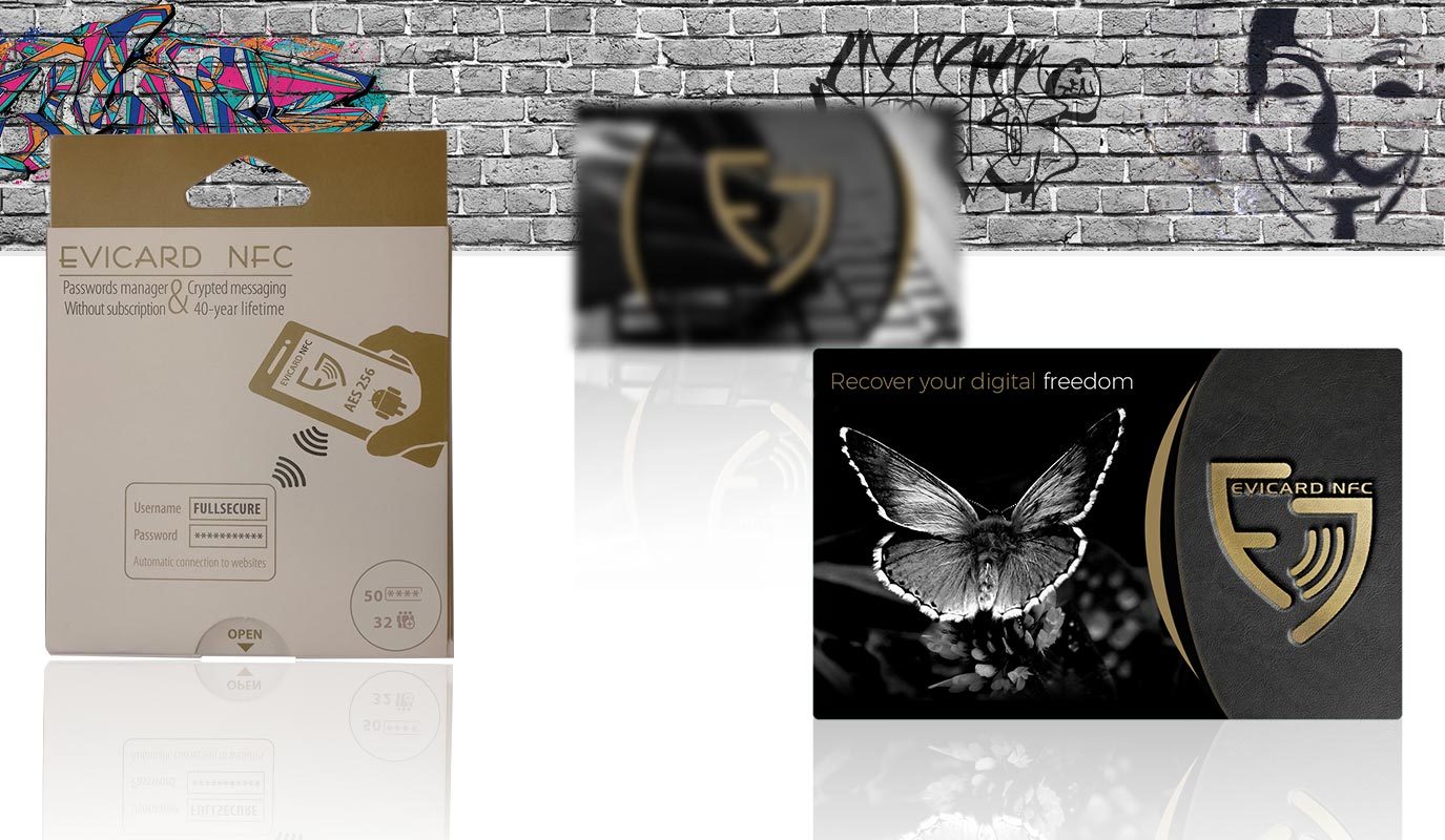 Coffre-fort électronique EviCard NFC street art