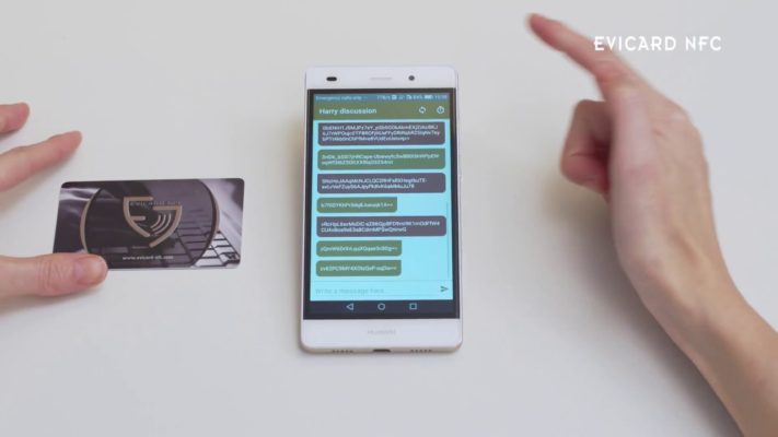 EVICARD NFC Messagerie Chiffrée anonyme individuelle