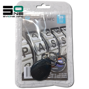 Coffre fort électronique EviOne EviTag NFC noir Blister 25L Recto