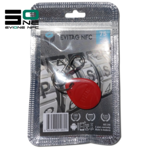 Coffre fort électronique EviOne EviTag NFC Rouge Blister 75L Recto
