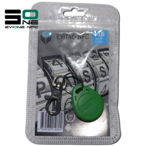 Coffre fort électronique EviOne EviTag NFC Vert Blister 115L Recto