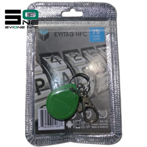 Coffre fort électronique EviOne EviTag NFC Vert Blister 75L Recto